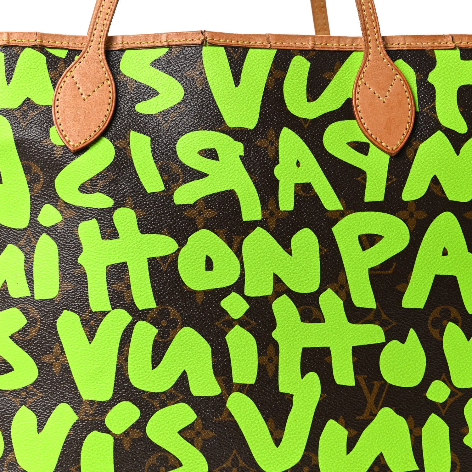 Louis Vuitton Monogram Graffiti Neverfull GM Green 7 of 9