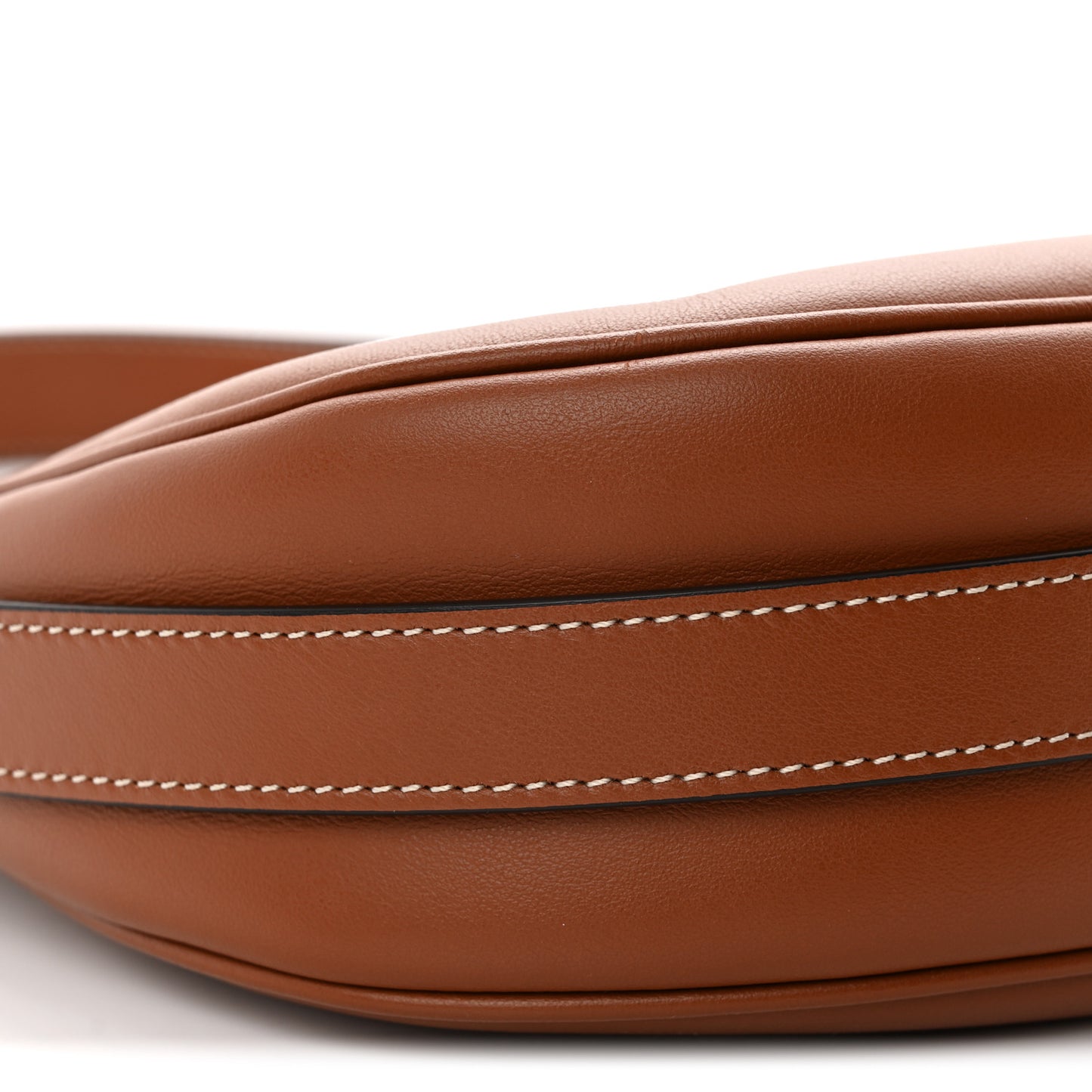 Smooth Calfskin Medium Strap Ava Shoulder Bag Tan