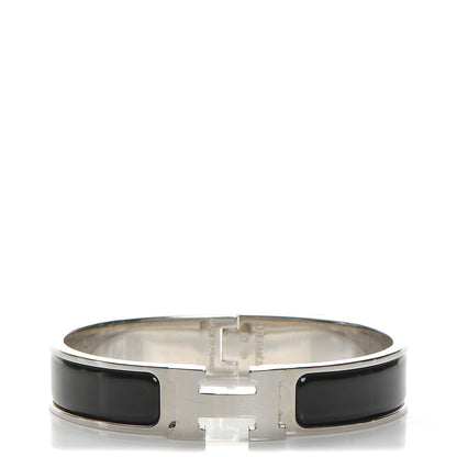 Hermes Enamel Narrow Clic Clac H Bracelet PM Black 1 of 5