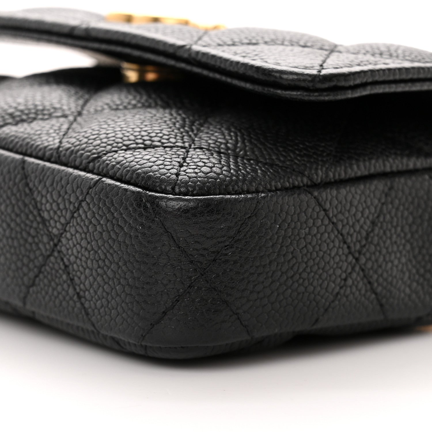 Chanel Caviar Quilted Sweetheart Clutch With Chain Black 10 of 12