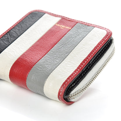 Balenciaga Agneau Arena Multicolore Bazar Billfold Zip Around Wallet Red Multicolor 6 of 10
