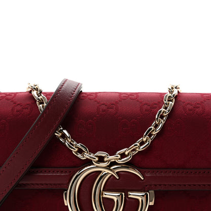 Gucci Crepe Wool Silk GG Monogram Go Small Shoulder Bag Rosso Ancora 8 of 10