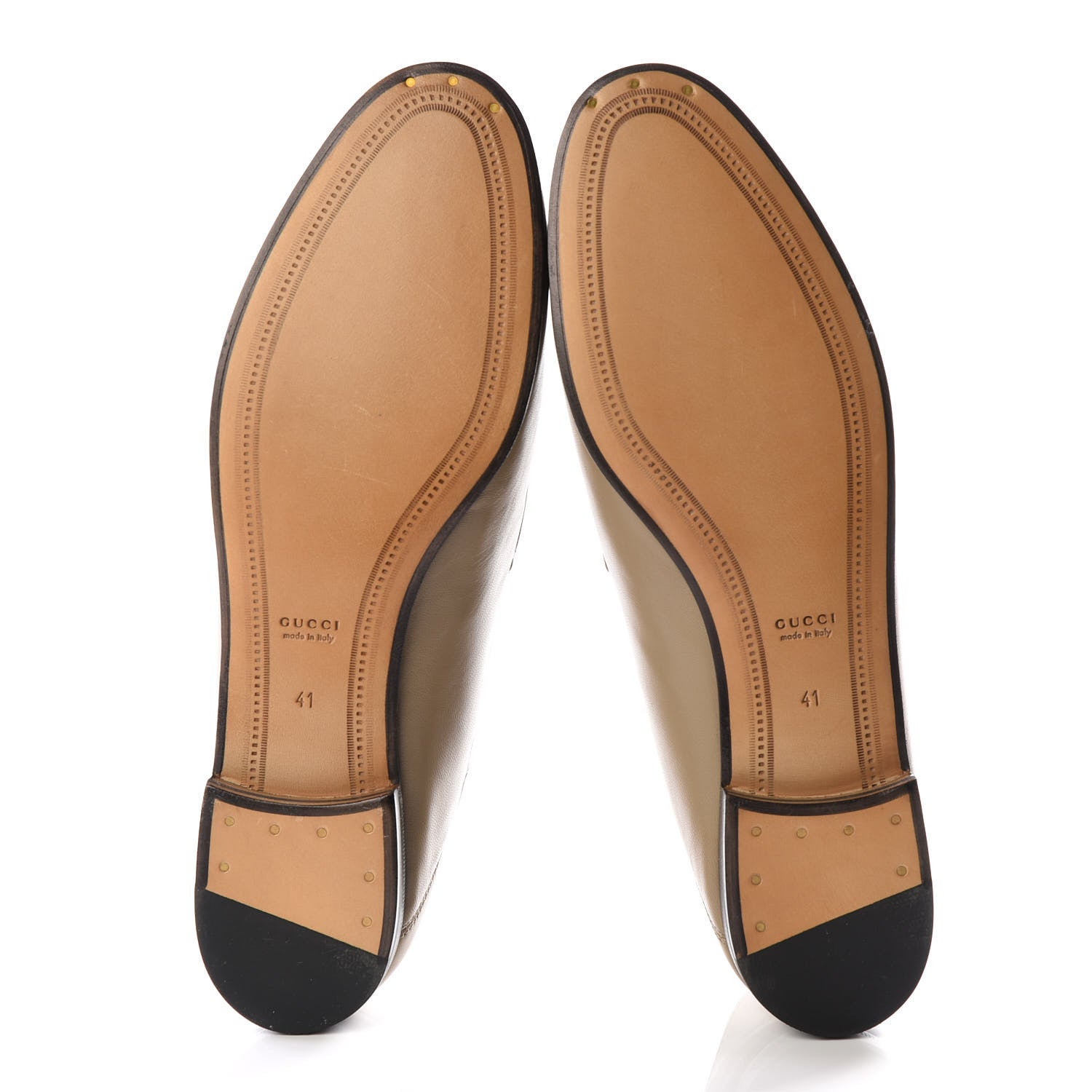 Gucci Lambskin Womens Brixton Horsebit Loafers 41 Mud 5 of 9