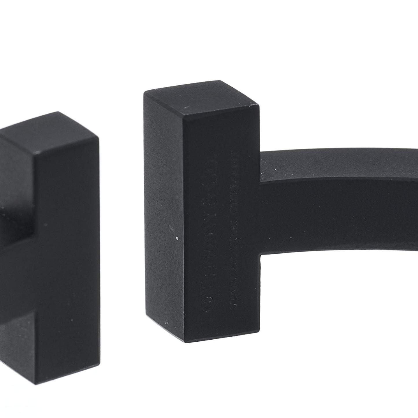 Black-Coated Stainless Steel T Square Bracelet