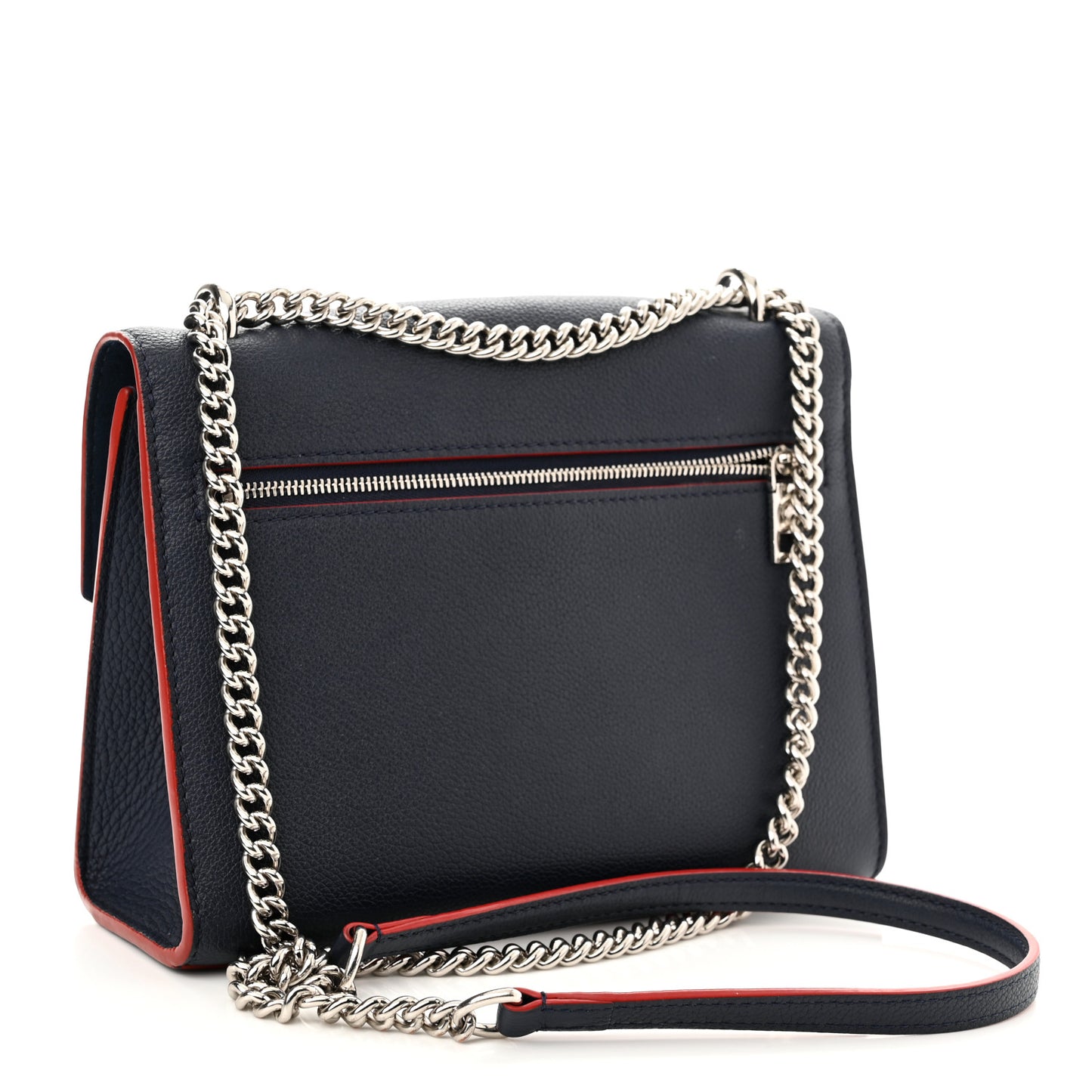 Soft Calfskin My Lockme Chain Bag BB Marine Rouge