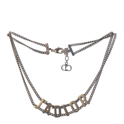 Christian Dior Metal J'Adior Choker Necklace Aged Gold 1 of 4