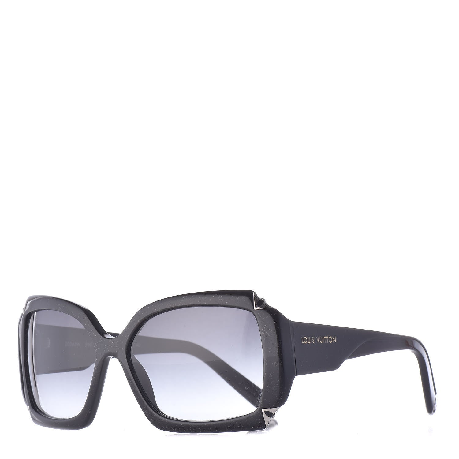 Louis Vuitton Acetate Hortensia Sunglasses Z0365W Black Glitter 1 of 7