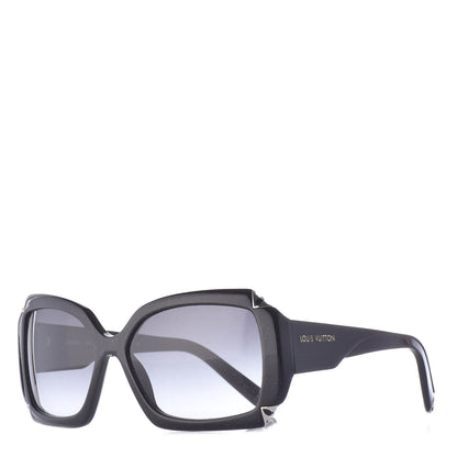 Louis Vuitton Acetate Hortensia Sunglasses Z0365W Black Glitter 1 of 7