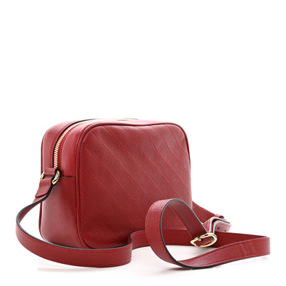 Gucci Sakai Be Green Calfskin Diagonal Stitched Small Blondie Shoulder Bag Rosso 3 of 8