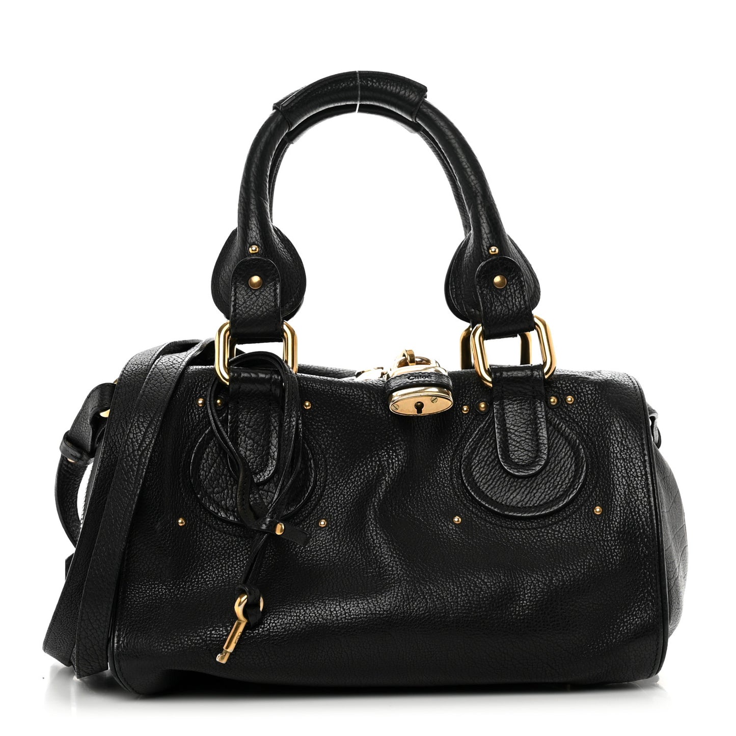 Calfskin Paddington Satchel Black