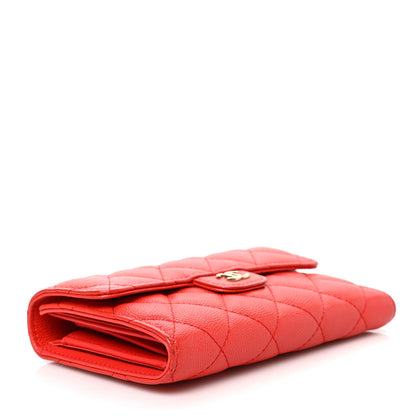 Chanel Caviar Quilted Medium Flap Wallet Red 4 of 7