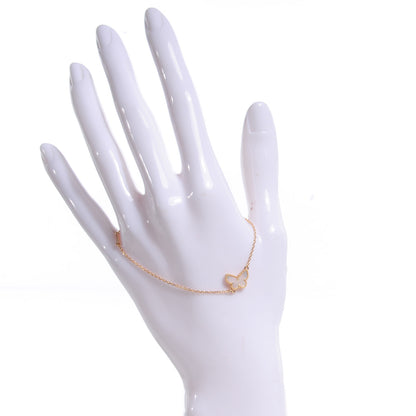 Van Cleef & Arpels 18K Yellow Gold Mother of Pearl Sweet Alhambra Butterfly Bracelet 2 of 9