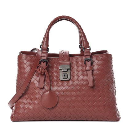 Bottega Veneta Calfskin Leggero Intrecciato Small Roma Brique 1 of 12