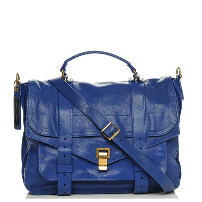 Proenza Schouler Lambskin Large PS1 Satchel Royal Blue 1 of 7