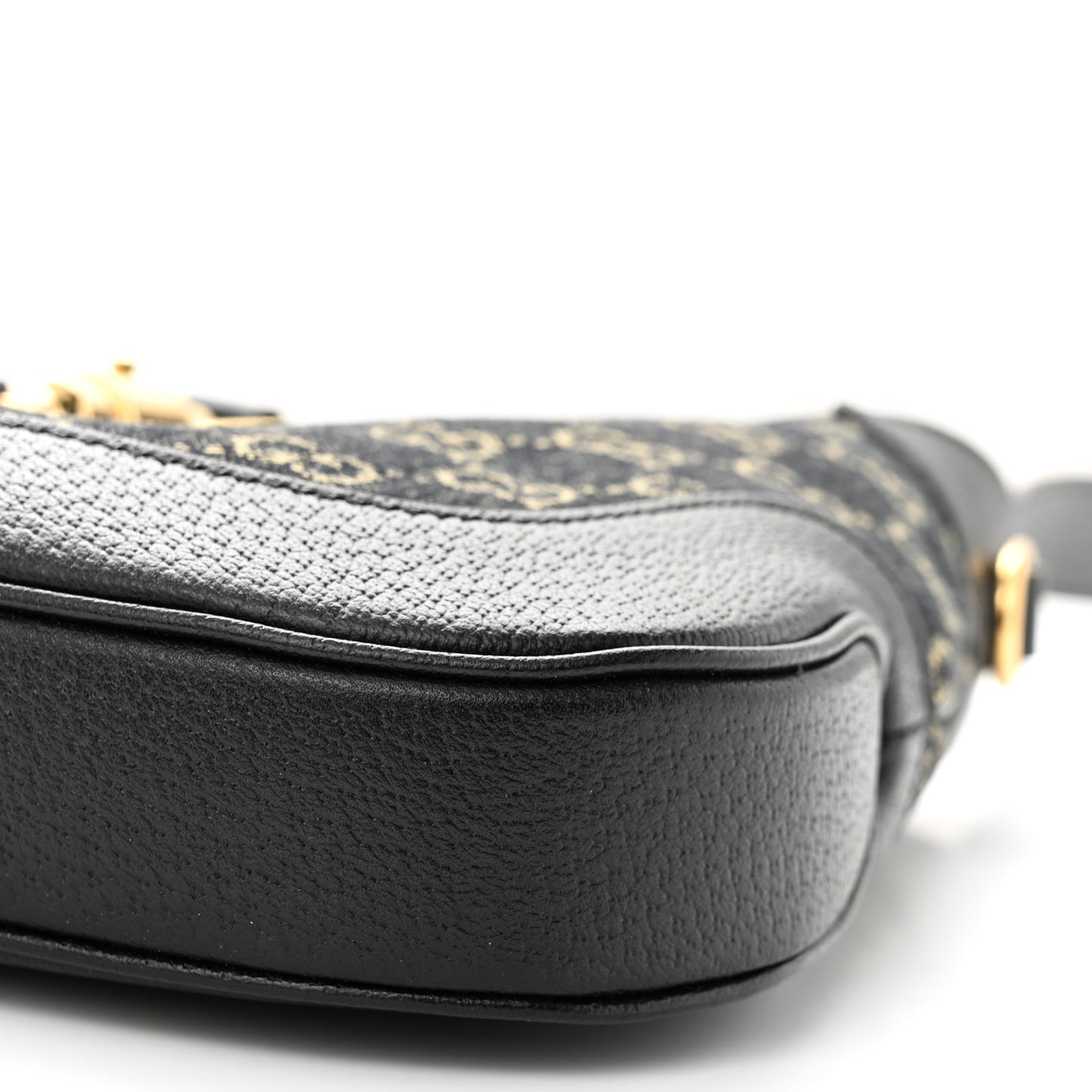 Jacquard Denim GG Monogram Small Jackie 1961 Hobo Black Ivory