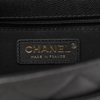 Chanel Caviar Quilted School Memory Small Top Handle Flap Black 6 of 11