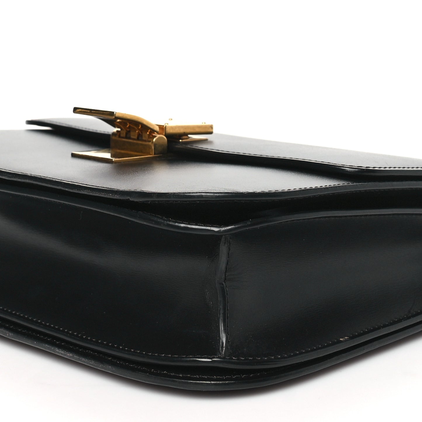 Box Calfskin Medium Classic Box Flap Bag Black