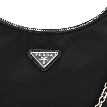Prada Nylon Re-Edition 2005 Shoulder Bag Black 7 of 12
