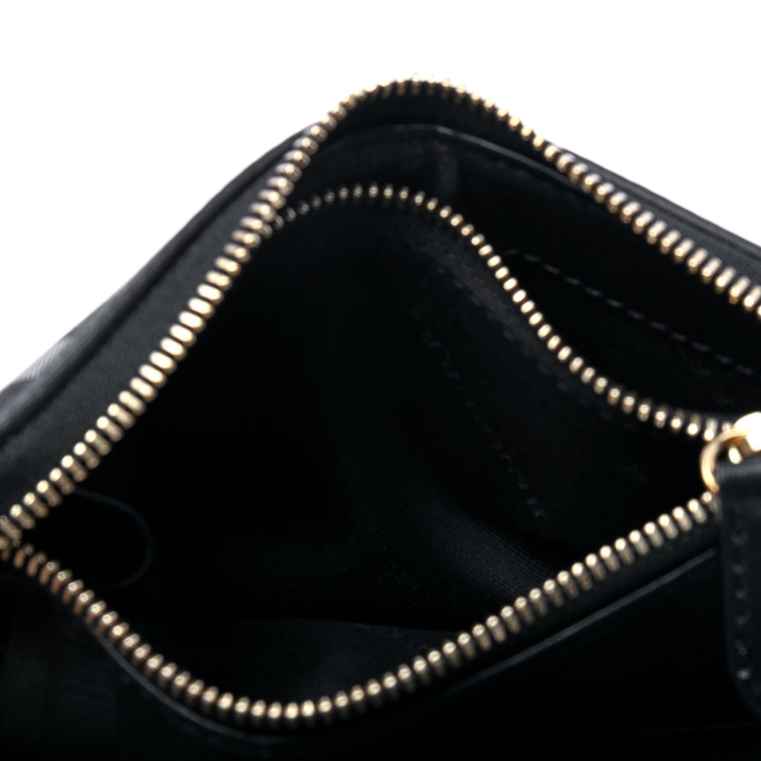 Burberry Calfskin Horseferry Check Medium Marston Zip Around Wallet Black 5 of 5