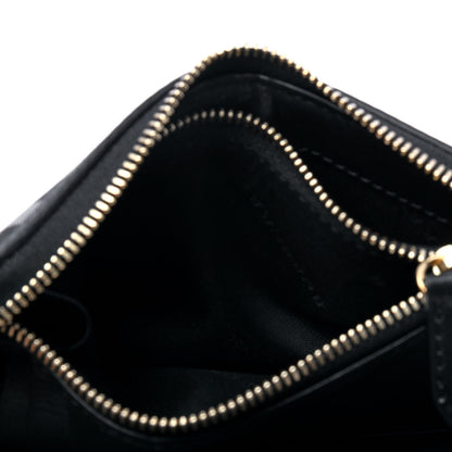 Burberry Calfskin Horseferry Check Medium Marston Zip Around Wallet Black 5 of 5