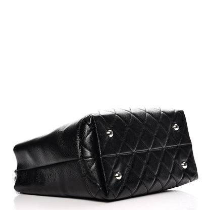 Chanel Soft Caviar CC Medium Top Handle Tote Black 5 of 14