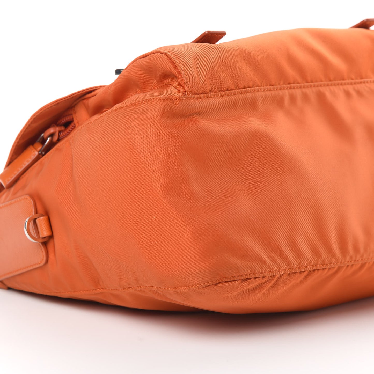 Tessuto Nylon Saffiano Messenger Bag Papaya