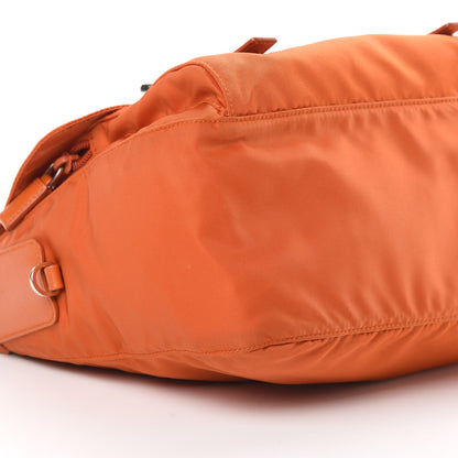 Prada Tessuto Nylon Saffiano Messenger Bag Papaya 10 of 11
