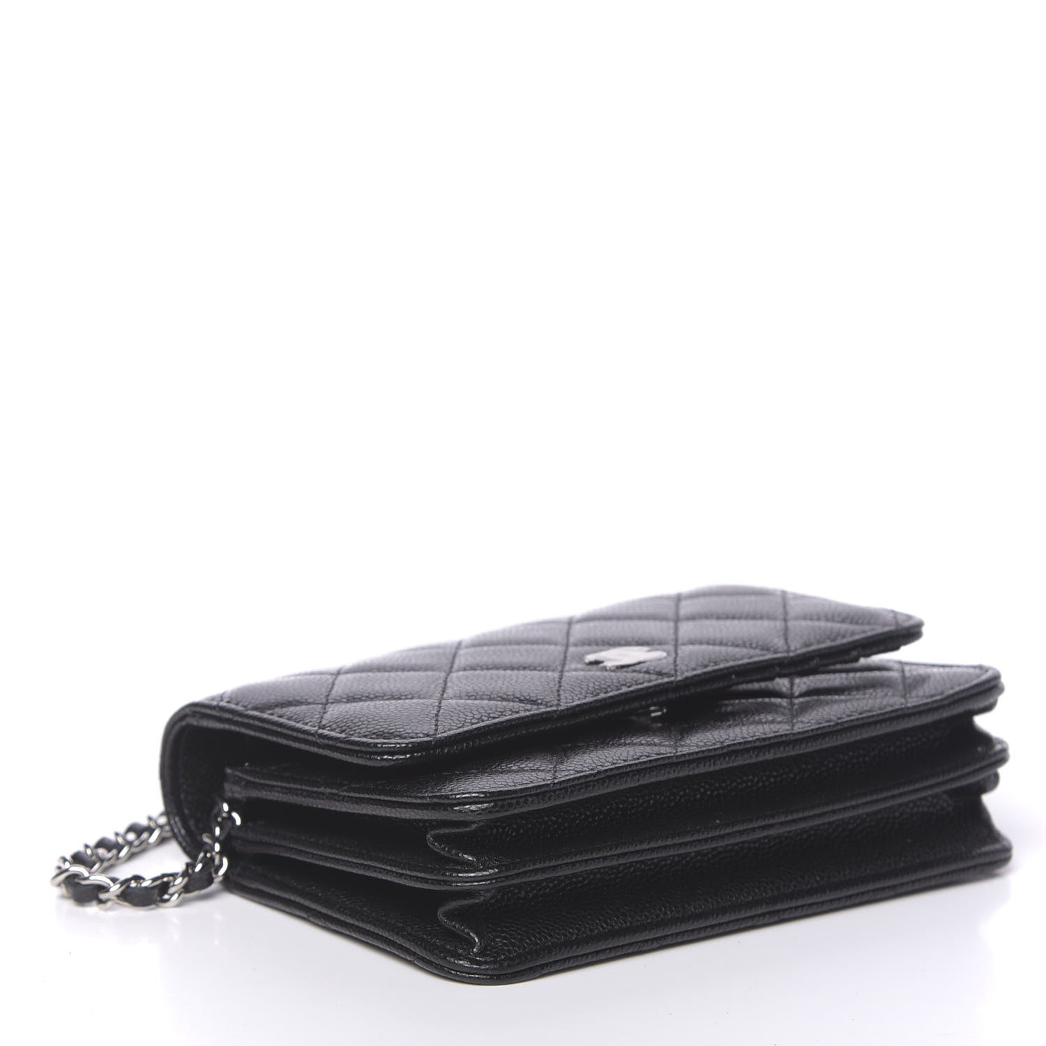 Chanel Caviar Quilted Mini Wallet On Chain WOC Black 4 of 11