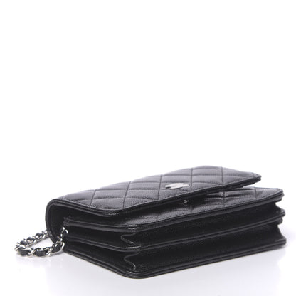 Chanel Caviar Quilted Mini Wallet On Chain WOC Black 4 of 11