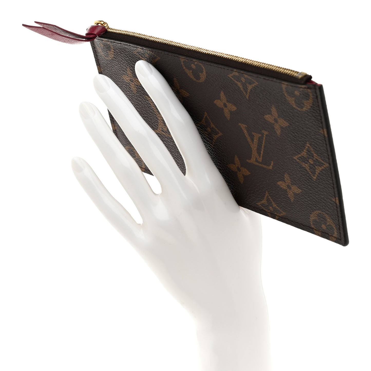 Monogram Felicie Chain Wallet Zippered Insert Fuchsia
