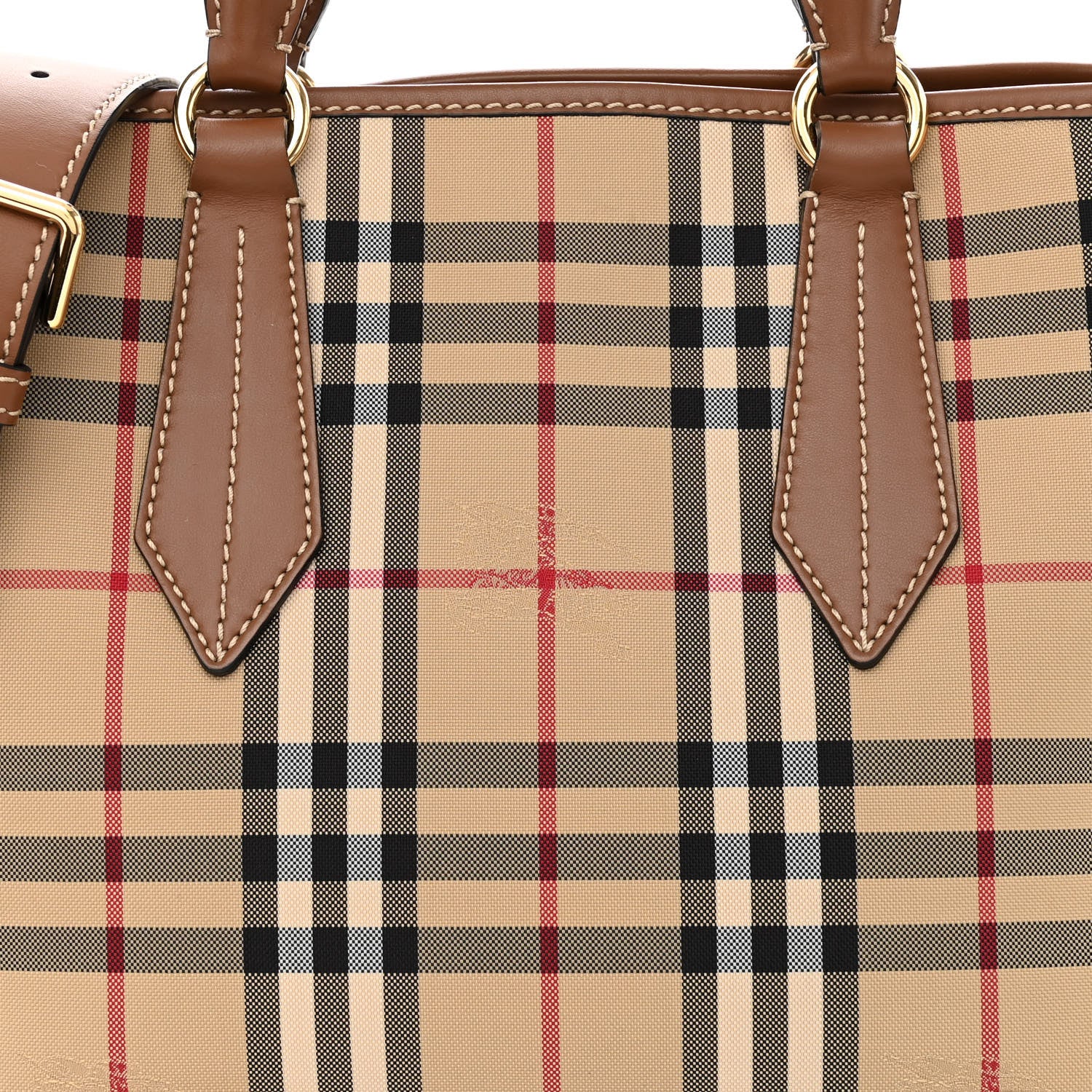 Burberry Horseferry Check Medium Ballingdon Tote Honey Tan 9 of 11
