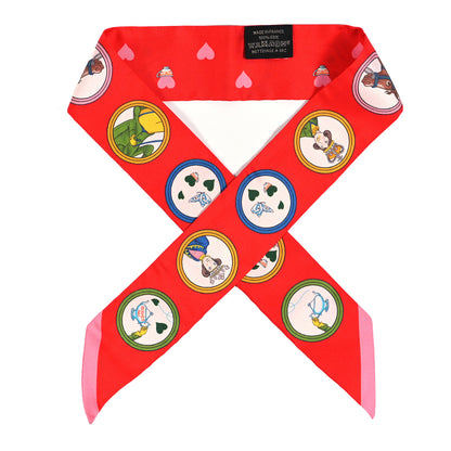 Hermes Silk Tea Time Twilly Rouge Vif Vert Multicolor 1 of 4