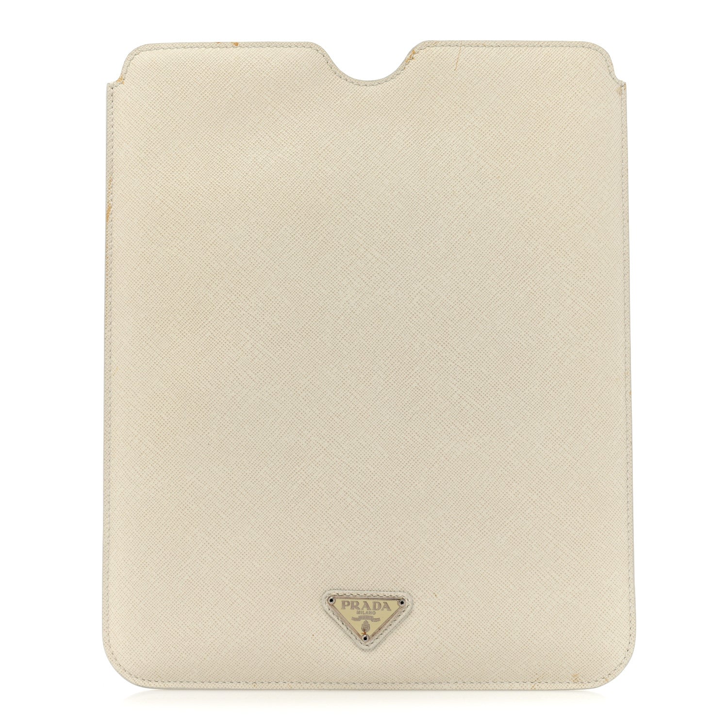 Prada Saffiano Travel iPad Sleeve Case Talco 1 of 16