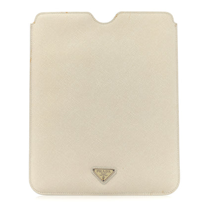 Prada Saffiano Travel iPad Sleeve Case Talco 1 of 16