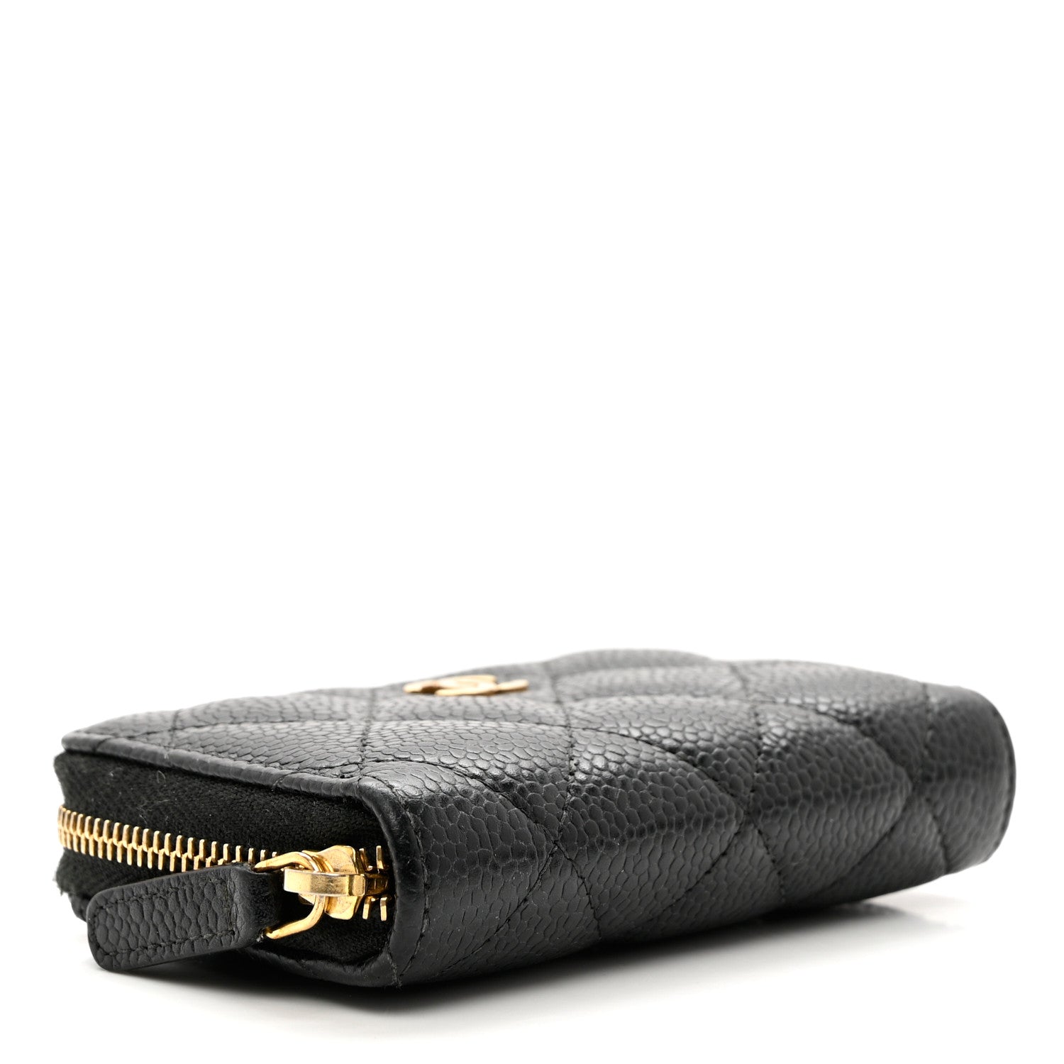 Chanel Caviar Quilted Zip Coin Purse Black 4 of 9