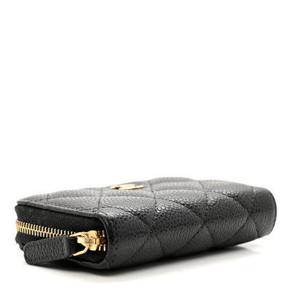Chanel Caviar Quilted Zip Coin Purse Black 4 of 9