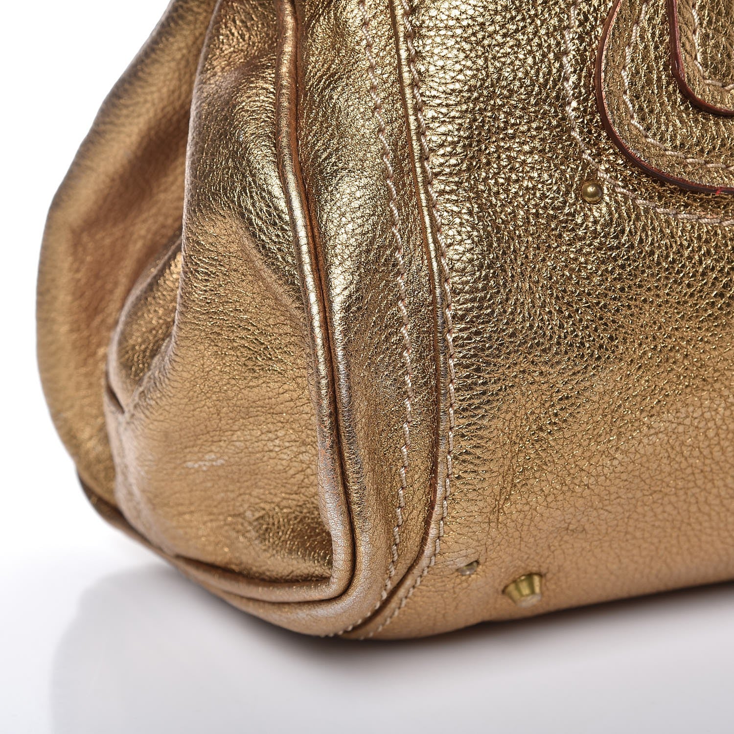 Chloe Metallic Calfskin Medium Paddington Satchel Gold 11 of 12