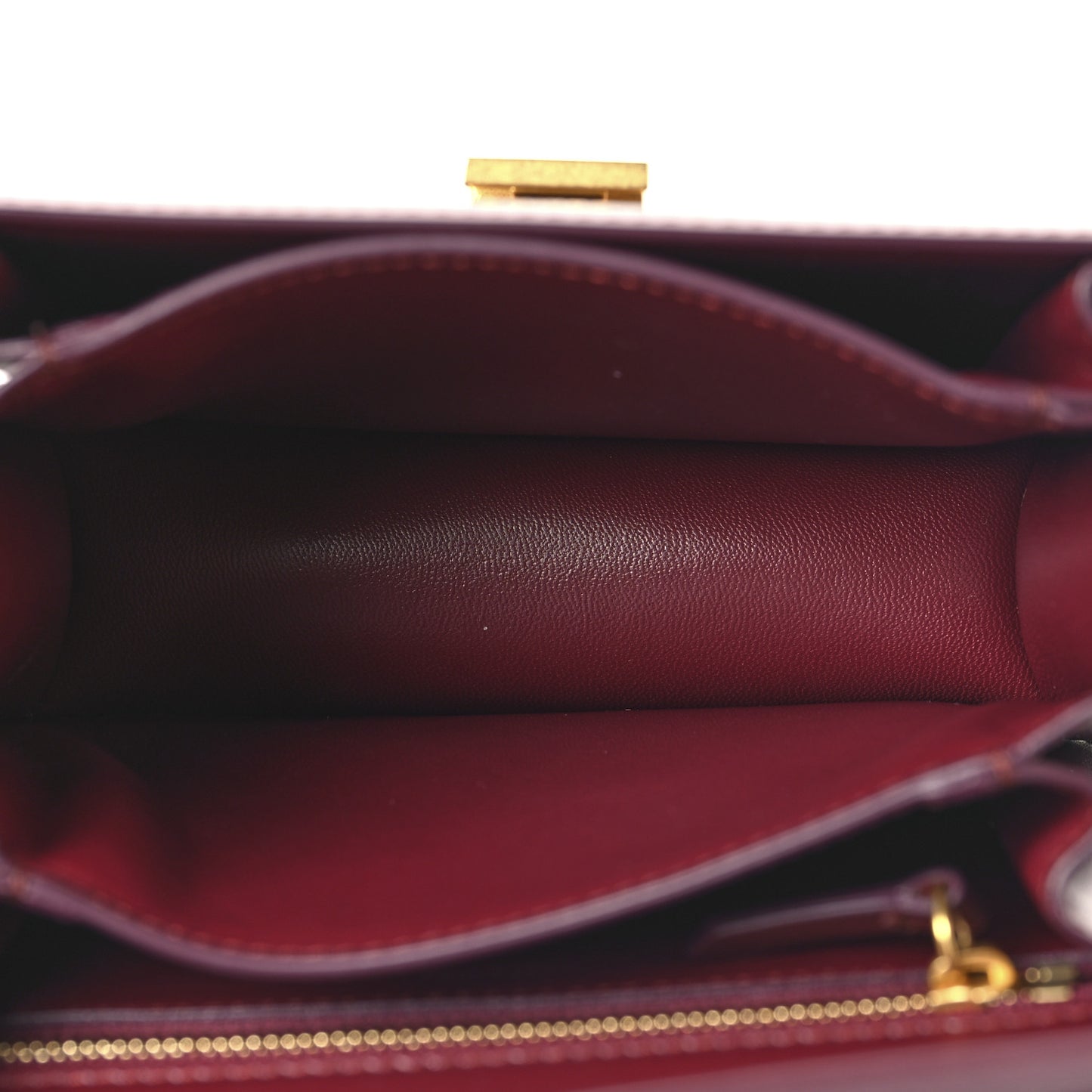 Box Calfskin Small Classic Box Flap Bag Burgundy