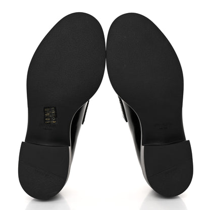 Prada Spazzolato Metal Triangle Logo 50mm Loafers 37.5 Black 5 of 10