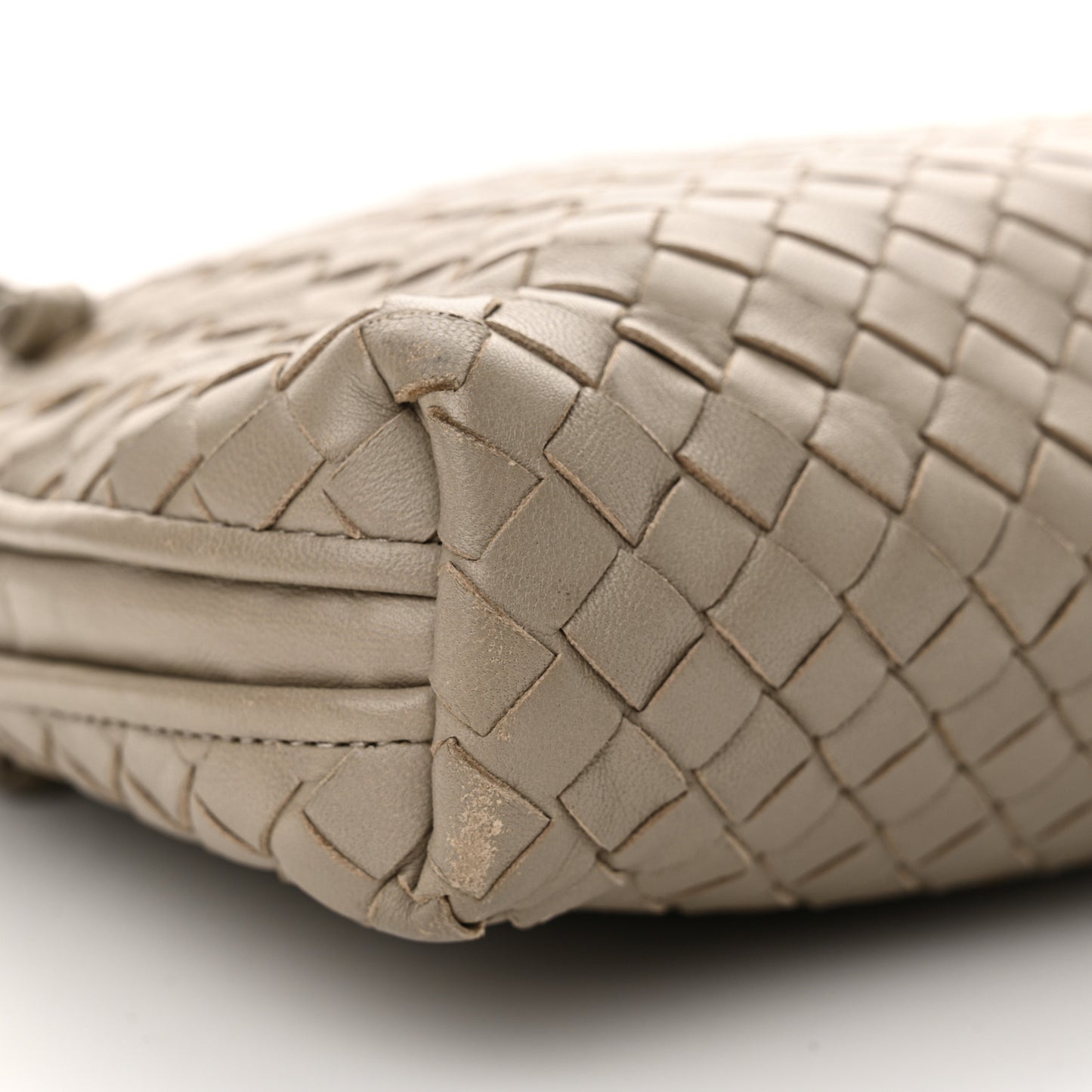 Nappa Intrecciato Nodini Crossbody Messenger Steel