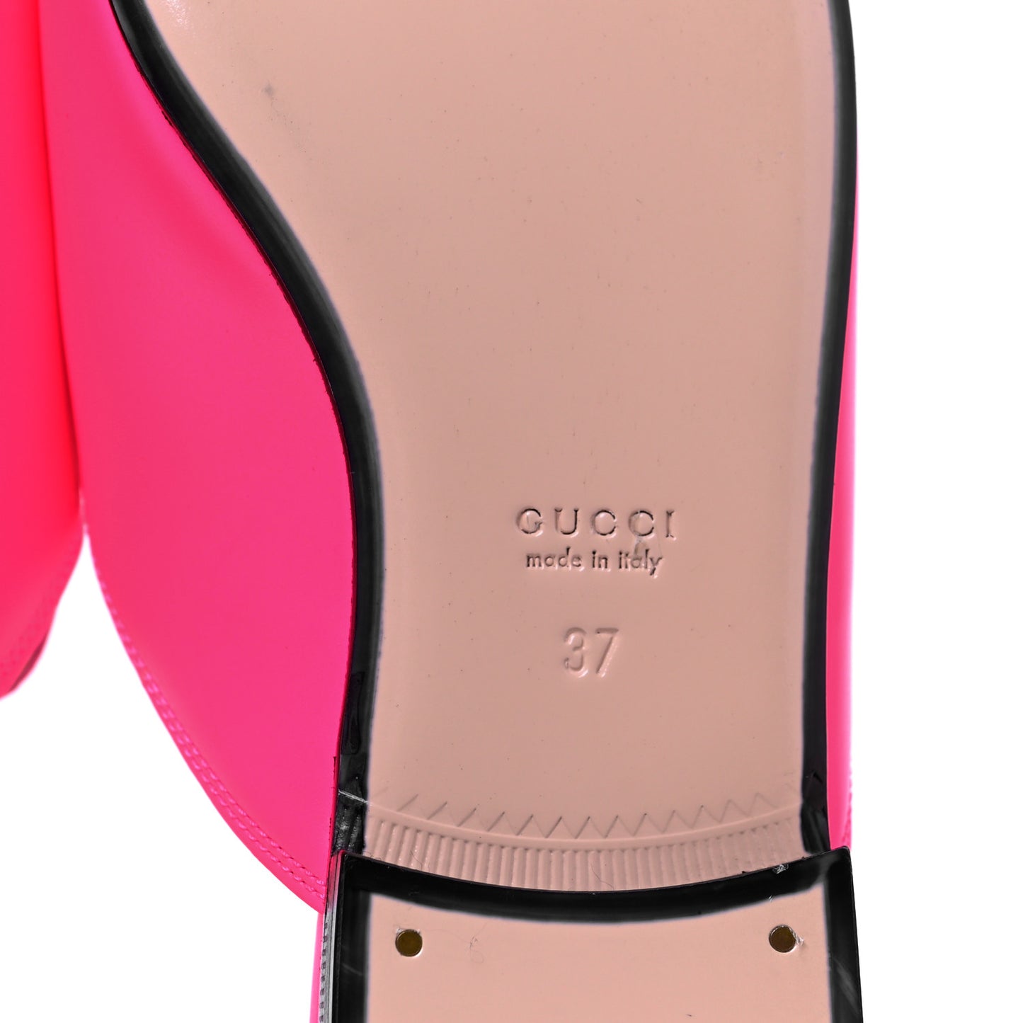 Calfskin Womens Princetown Slippers 37 Fuxia Fluo