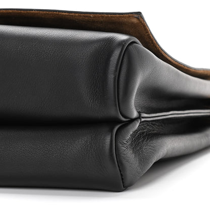 Fendi Grained Calfskin Pequin Embossed Medium Claudia Shoulder Bag Black 9 of 9