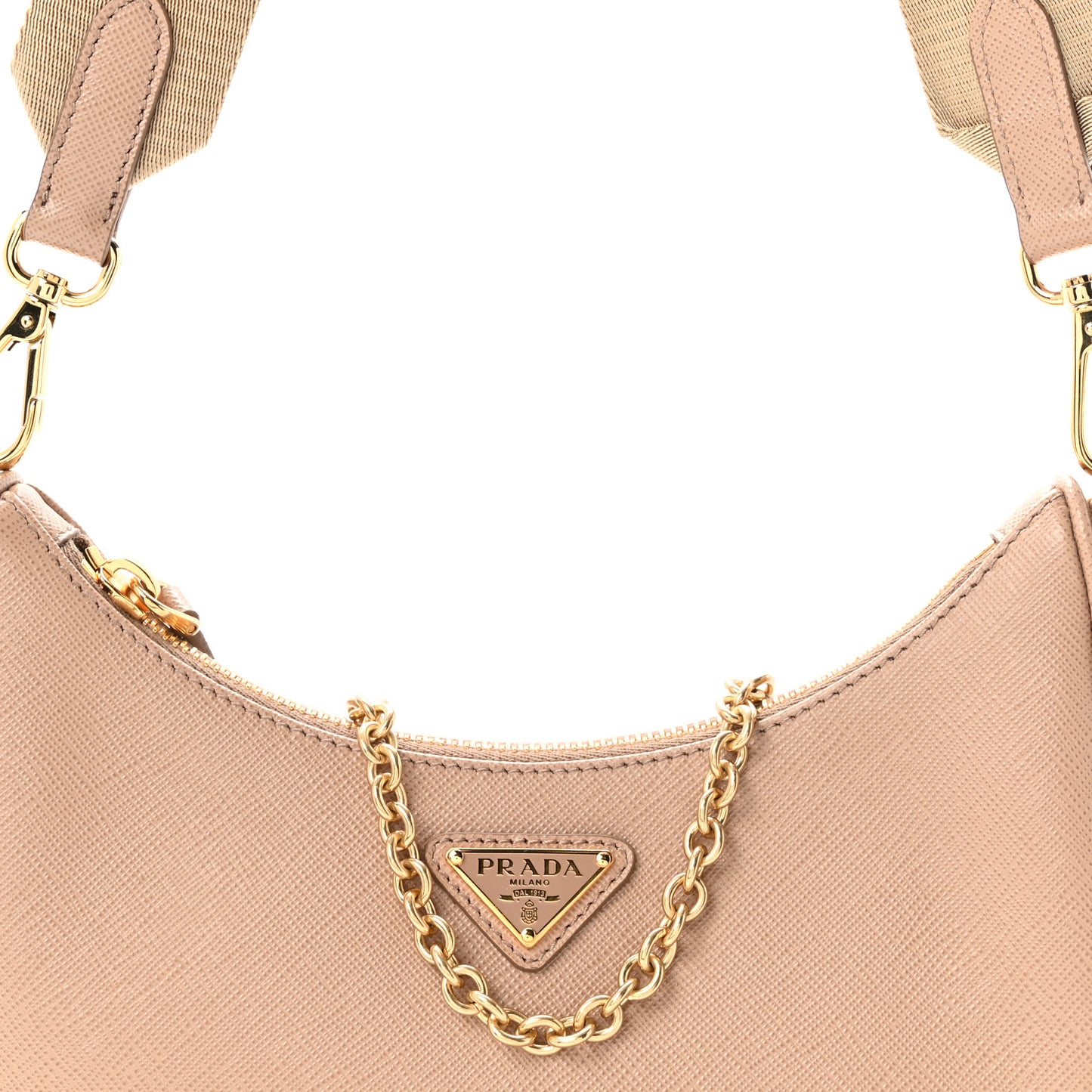 Saffiano Lux Re-Edition 2005 Shoulder Bag Cammeo