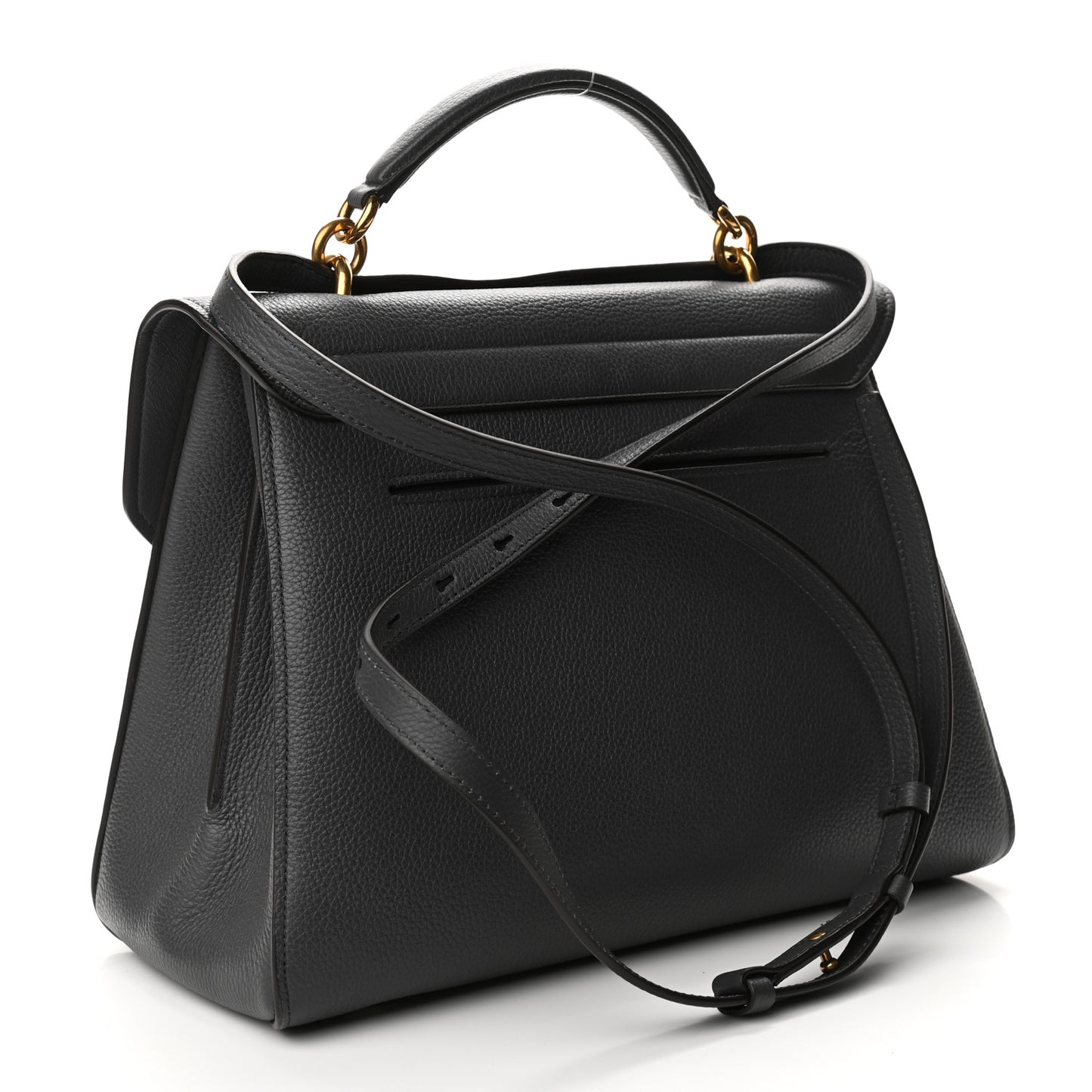 Calfskin Medium Margot Top Handle Satchel Grey