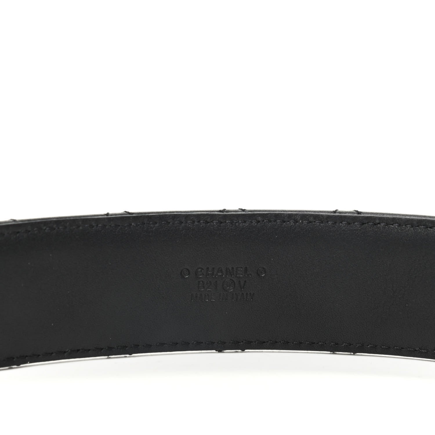 Chanel Lambskin Quilted CC Chain Belt 80 32 Black 3 of 5