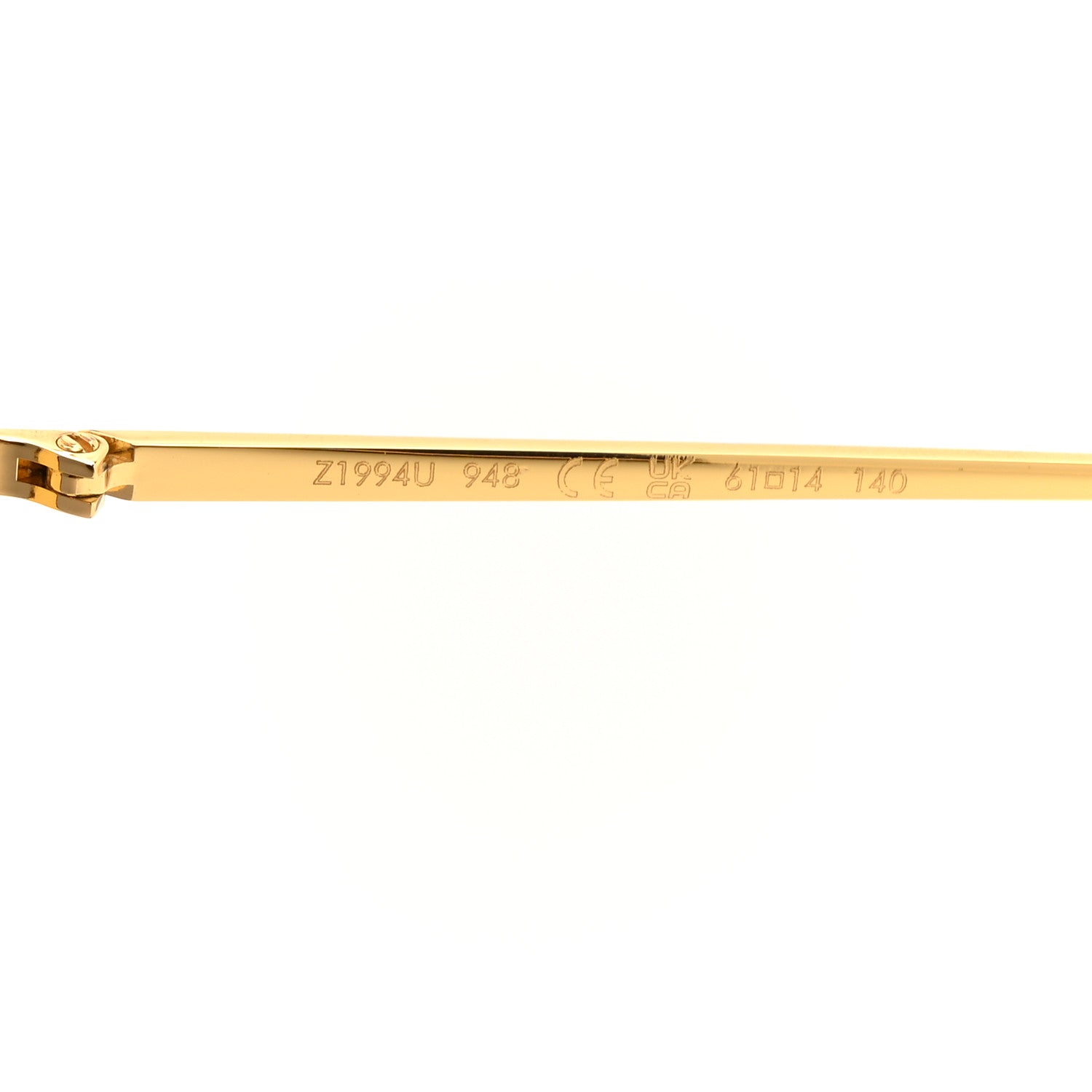 Louis Vuitton Metal LV Moon Square Sunglasses Z1994U Gold 6 of 8