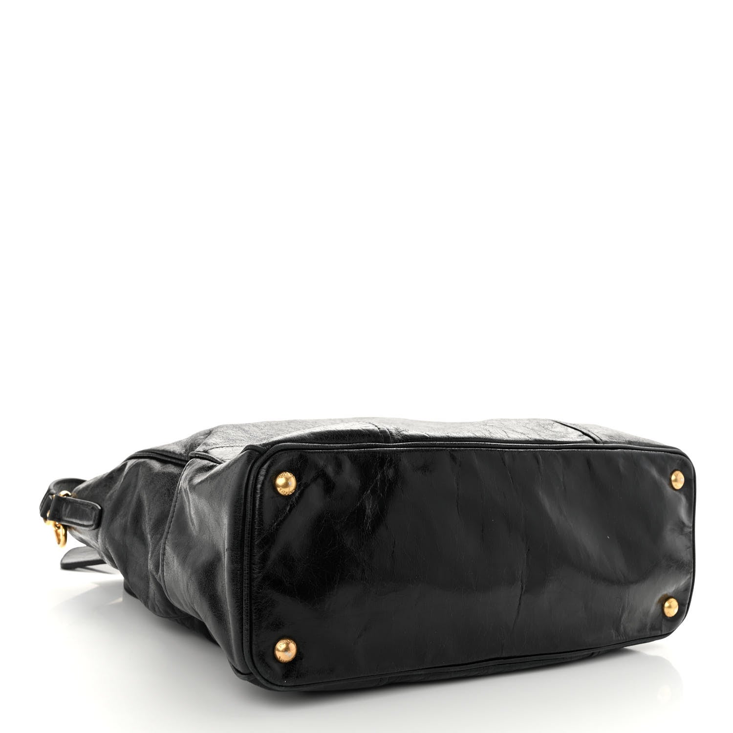 Prada Vitello Shine Top Handle Bag Black 4 of 9