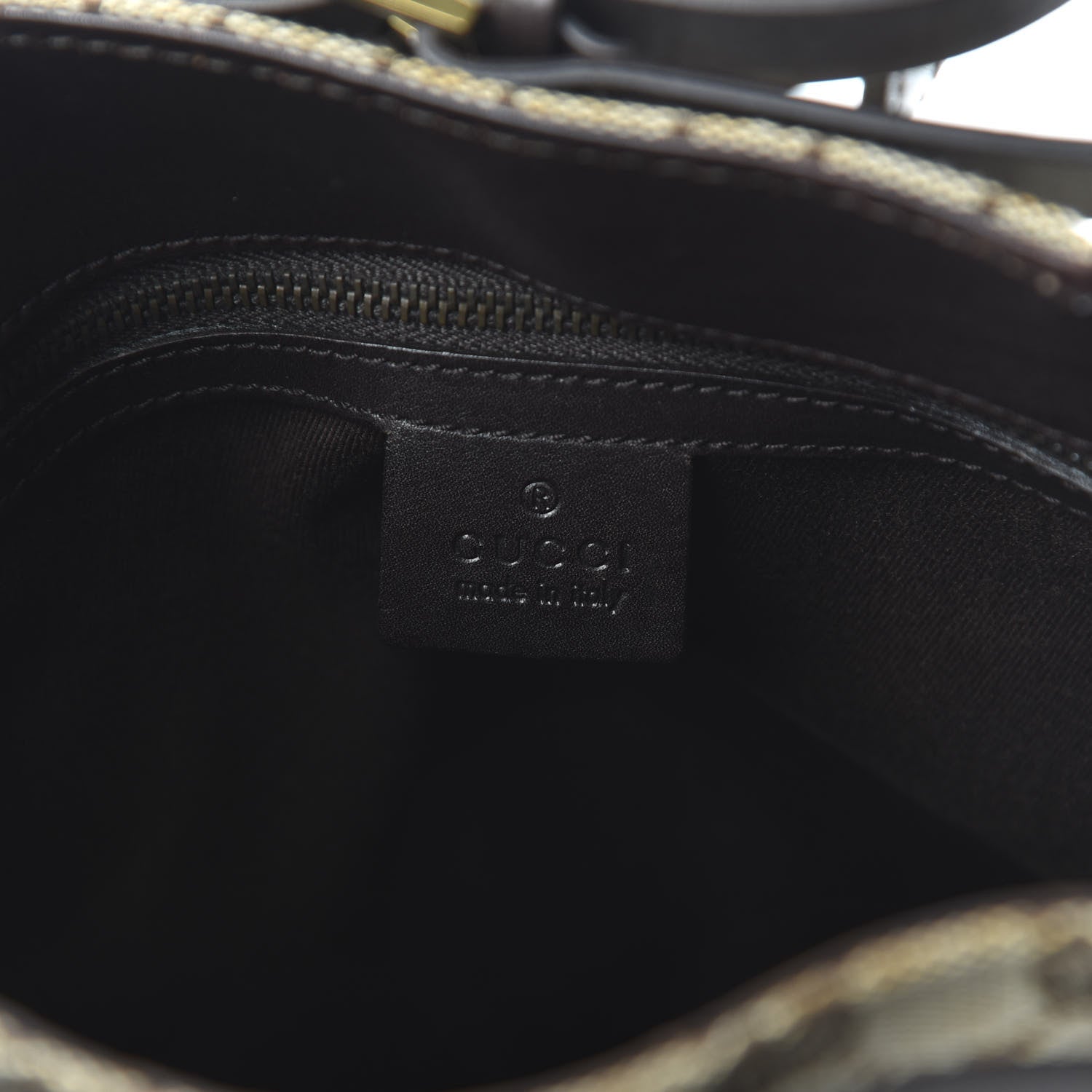 Gucci Monogram Small Bucket Tote Dark Brown 8 of 12