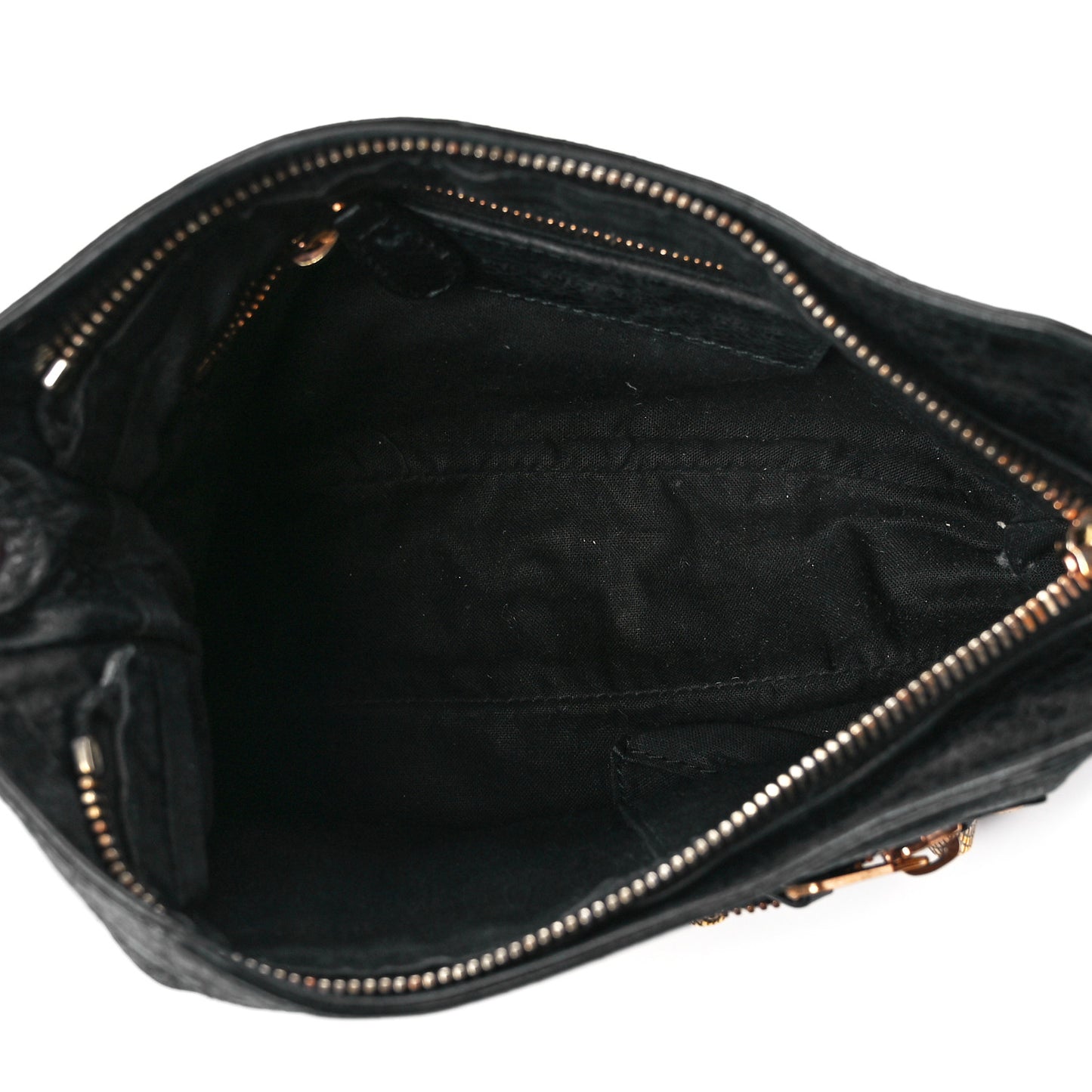 Agneau Giant 12 Rose Gold Hardware Hip Black