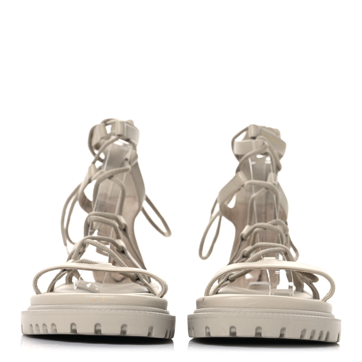 Christian Dior Calfskin Abbesse Sandal 39.5 Beige 3 of 8